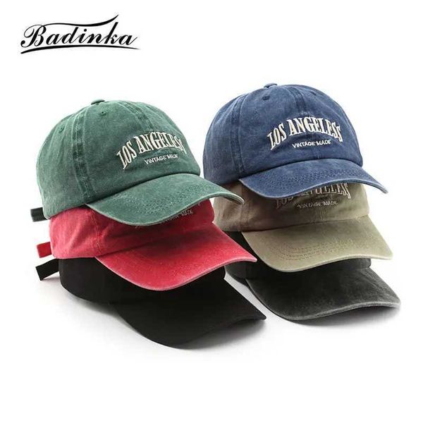 Ballkappen 2023 Neu gestickte Los Angeles Baseballhut Herren Vintage Black Green Y2K und Damen Snap Gorros Hombre Q240429