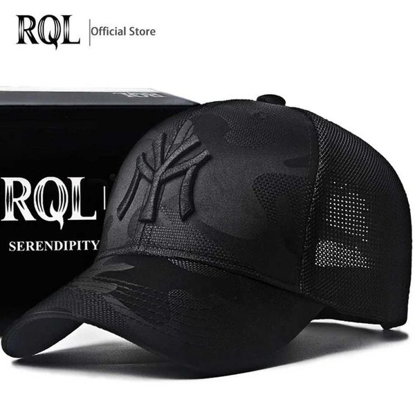 Ball Caps Mens Black Baseball Cap вышитый тотемный военный камуфляжный грузовик Новый хип-хоп Luxury Summer Sun Mens Sports Net Brand Q240429