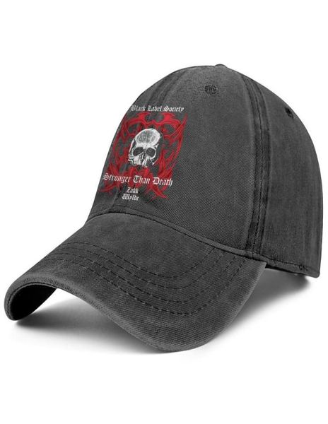 Black Label Society Schädel Schwarz für Männer und Frauen Baseball Denim Cap Design angepasst Golf Design Ihr eigenes Modebaseball Custom TR3836034