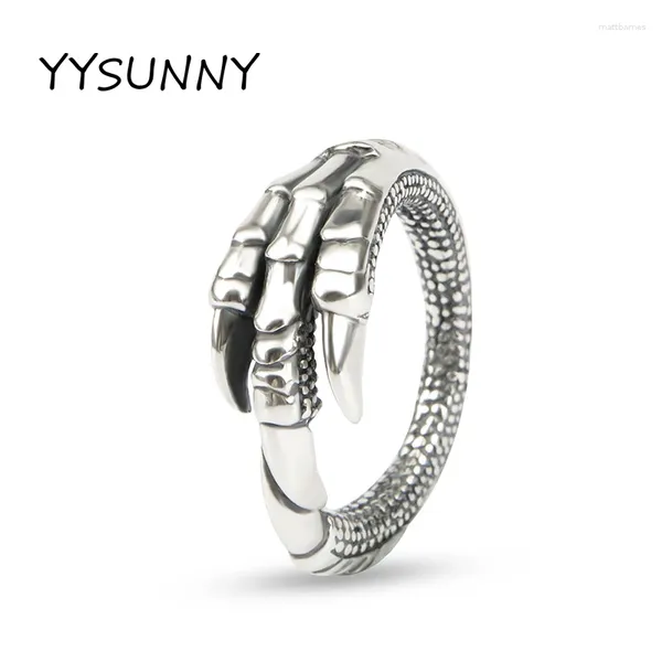 Кластерные кольца Yysunny Vantage Animal Ring Кольцо Игл Колот мужчина женщина панк хип -хоп открытие регулируемые модные личности ювелирные изделия