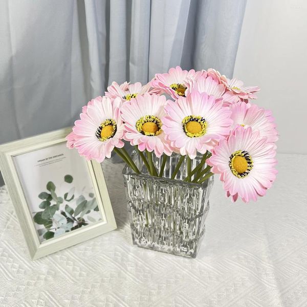 Dekorative Blumen künstlicher Gerbera Blume Calla Lily Bouquet für Hochzeit Brauthome Dekoration