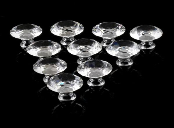 1 paketi/10pcs 30mm elmas şekli kristal cam çekmece dolap düğmeleri ve kulplar mutfak kapısı gardırop donanım aksesuarları 3687232