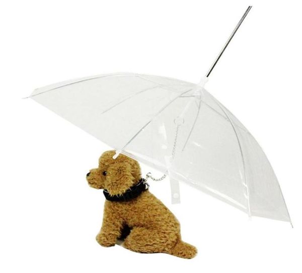 Dog Apparel Legendog EST Ручка прозрачного зонта для домашних животных с поводком для дождя