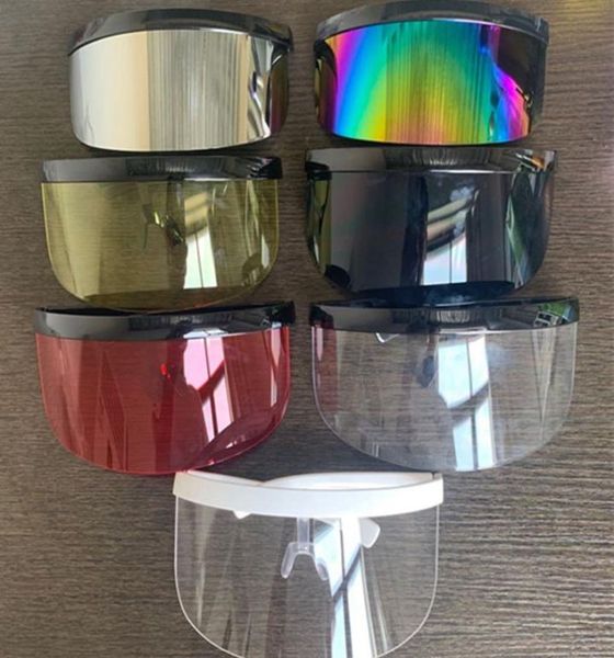 Segurança Half Face Shield Visor Glassses de prevenção ao ar livre Máscaras protetora de proteção contra o rosto de proteção de olhos 10 cores LJJK24689124066