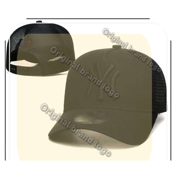 Yankee Jersey Cap Carta de design de moda New York Men Hats Capas de bola de beisebol para homem Mulher Ajustável Capéu de caçamba grisões Dome Top Quality Cap YN 220