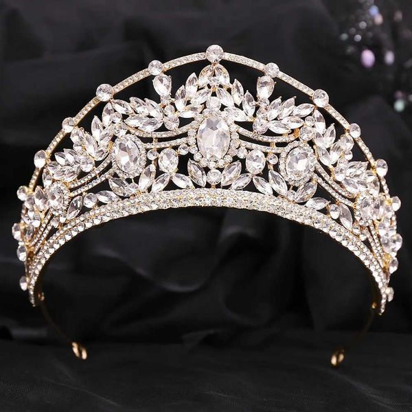 Tiaras 5 renk zarif kırmızı kristal tiara kadınlar için düğün partisi lüks moda kraliçe gelin mavi rhinestone taç