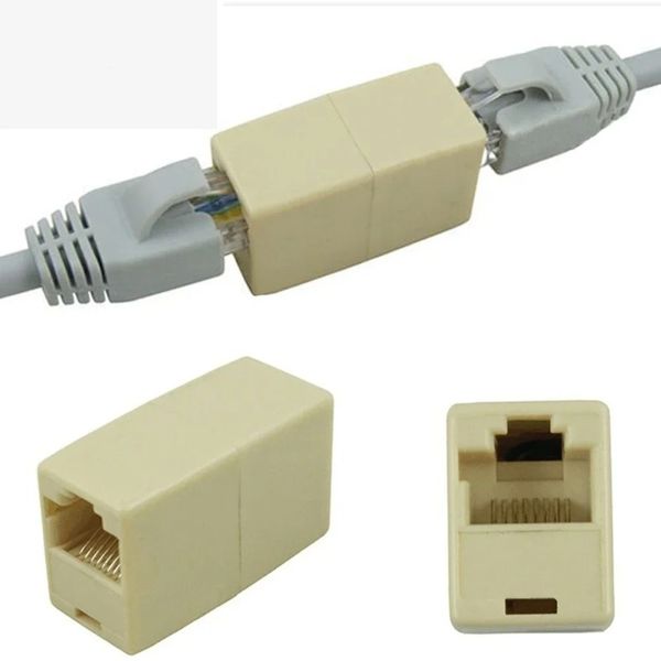 10pcs novas ferramentas de internet em liga RJ45 Adaptador de acoplador CAT5 Adaptador Rede de rede LAN Extender Connector RJ45 Cat5 Adaptador