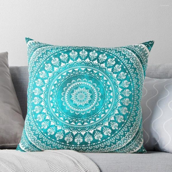 Pillow Mandala Turquoise Throw Covers para travesseiros decorações de Natal decorativas 2024