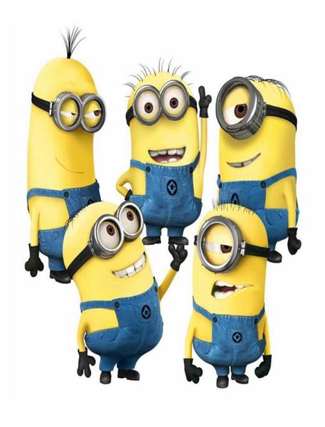 2017 New Minions Movie Wall Stickers for Kids Room Decorações de casa Diy PVC Desenhos de desenhos animados Crianças Presente 3D Posters de artes murais1895748