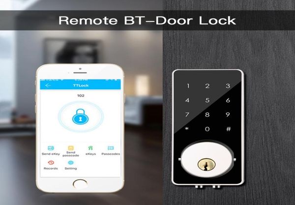 Smart Key Bless Dexbolt Digital Electronic Bluetooth Door с клавиатурой Auto Home Home Sens Sens Ecrece Lock Y2004071644081