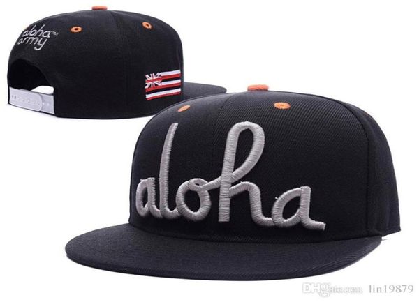 Aloha Army Snapback Caps Flat Hip Hop Hats de beisebol para homens Casquette Bone Aba Reta Bones Gorras4413155