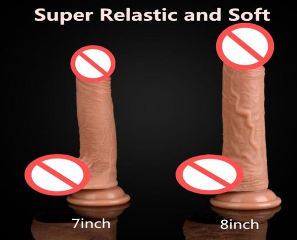Super Soft Silicon Dildo Saugnapfbecher realistischer Penis Big Dick Sex Toys for Woman Products Strapon Dildos für Frauen3482317