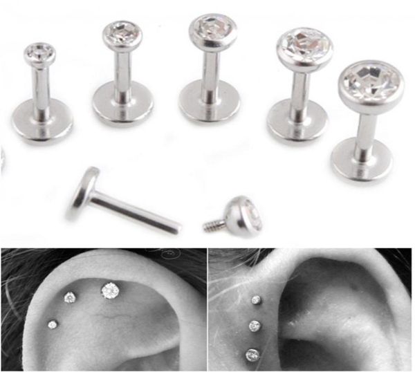 Gem Lap Stud Helix TRAGUS CRÍVEL CRÍVEL LABRECORA LABRECORECO BOODRO DE ERRO DE RECURSO INFORMENTE ANELENTE DIAMENTO DE DIAMA