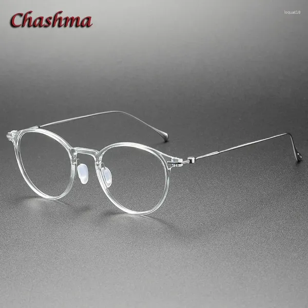 Óculos de sol molduras chashma homens de titânio copos moldura TR 90 Mulheres Ultra Light Eyewear para RX Crystal Adolesce