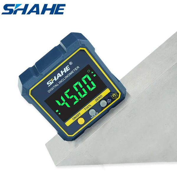 Shahe Digital Angle Gauge Magnetica del protrattore Magnetico INGOLO ANGOLO ANGOLO ANGOLO LIVELLO DEL CUBE CUBILE CON MAGRES E CONTROLLA DELLA CONTRUI