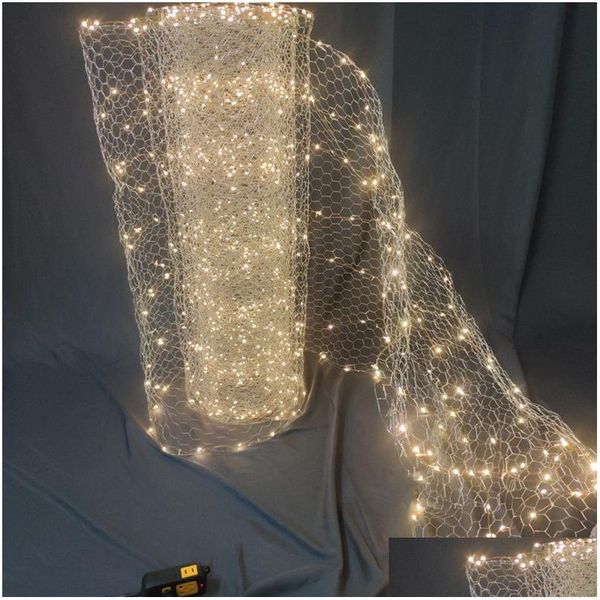 Decorazione per feste centrotavola a soffitto del matrimonio a ghigliottino mesh a filo a led stella a stella reti lampada lampada della lampada ad ornamento drop drop dropele