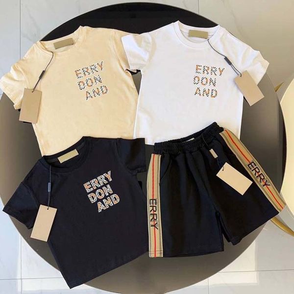 Brand Designer Brand Kids T-shorts Shorts Set Abbigliamento per bambini Shorts Shorts White Black Boys Girls Abbigliamento estate Abbigliamento per giovani vestiti giovanili