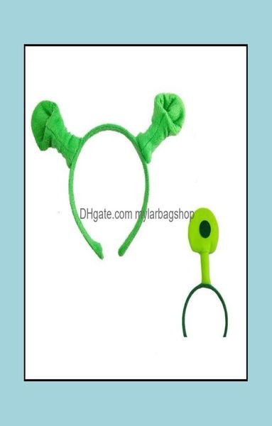 Party Dekoration Event liefert festliche Hausgarten Halloween Kinder ADT Show Hair Hoop Shrek Haarnadel Ohren Stirnband Kopfkreis 1094966