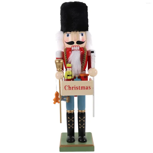 Figurine decorative in legno di schiaccianoci un soldato albero di Natale arredamento pendola per marionette di Natale pendenti per anno in casa presepio