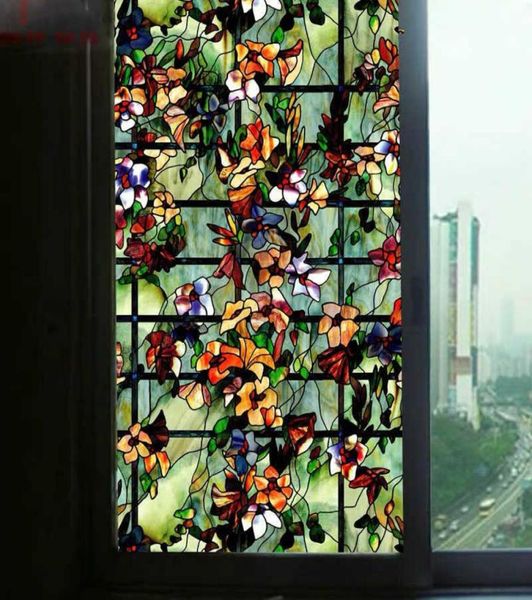 Saturna Window Film Glass Adteers Glass Anexo estático manchado de escritório Auto -folhas residenciais Filmes decorativos 404550607080100cm T16453976