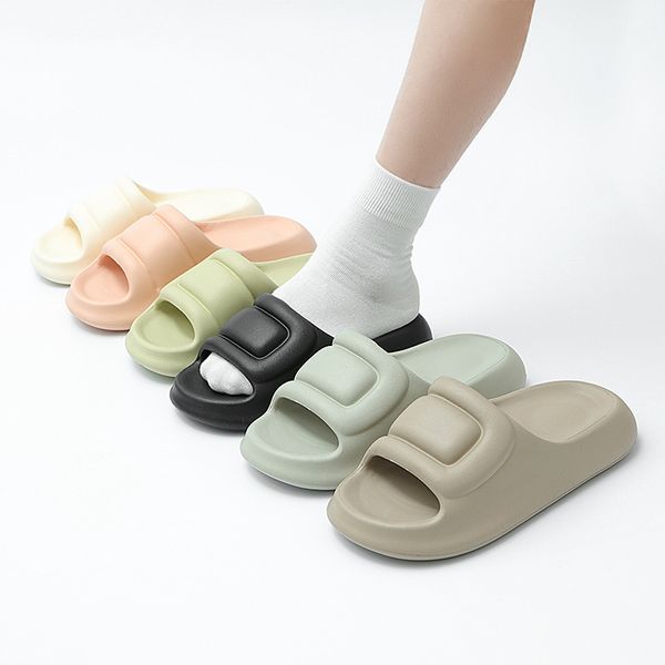 Dicke Brot Basis Eva Pantoffeln Gummi Flats Flip Flops für Frauen Damen Mädchen Sommer Sandalen Herren Strandzimmer Schuhe Maultiere rosa