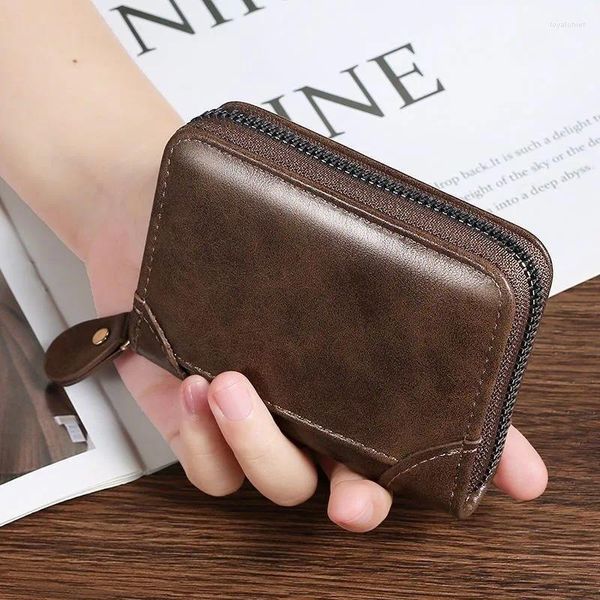 Portafogli antifurto Swipe Men Card Bag Anti-degassing Multi-Card Holder's Driver's Driver's Patente Pact Women's Wallet