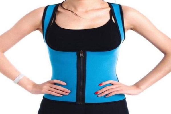 Blue Black Slimming Redu Thermo Cami Slim Belt Neoprene Shaper Vest Treinadores da cintura de suor Women Shapewea1750682