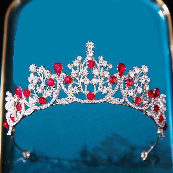 Tiaras 12 colori Princess Queen Girls Girls Pink Crystal Tiara per Women Party Croona di abbigliamento Accessori per capelli Accessori per copricapo gioiello