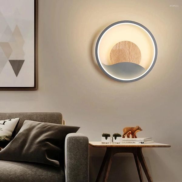 Duvar lambası Işık Modern Led Yuvarlak Işıklar Kapalı Oturma Odası Yatak Odası Başucu Aydınlatma Dekorasyon Fikstürü