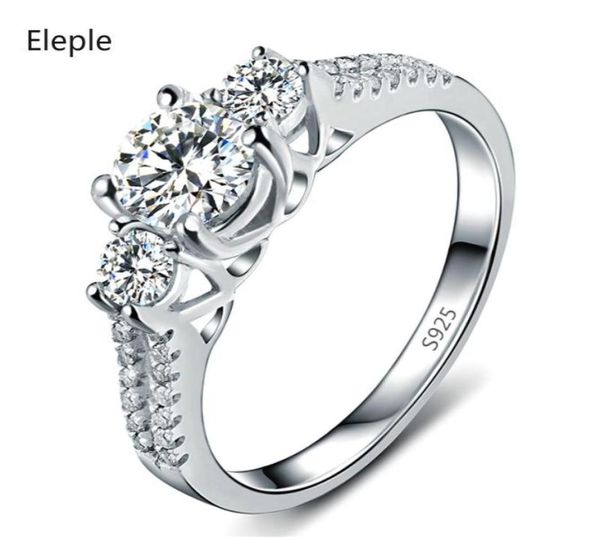 Anelli di nozze ELEPLE Oro bianco per le donne Cubic Zirconia Gioielli Accessori Ring Accessori per far cadere il fornitore MSR0118107767