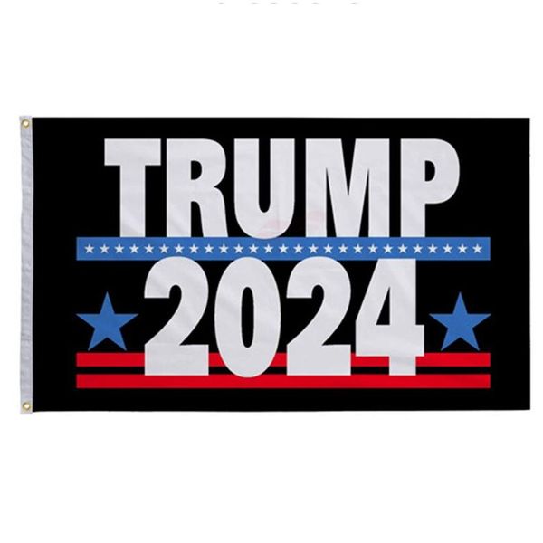 Banner Flags 90x150cm/3x5ft Trump 2024 Flag USA Elezioni generali 2 Grommetti di rame Save America Again Polyester Outdoor Interno Decora Dhnrd