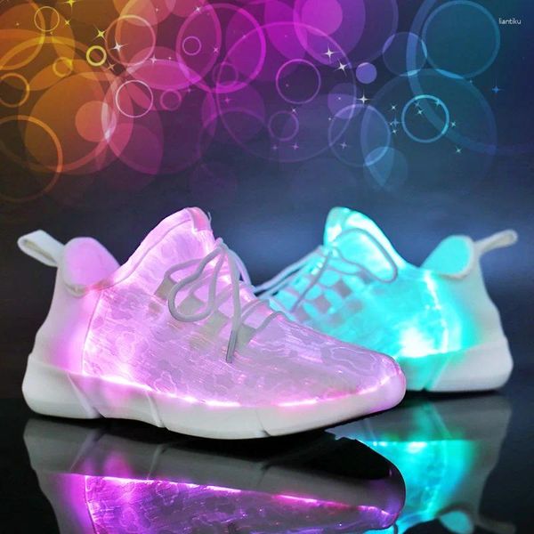 Casual Shoes Fashion Faser für Männer Frauen USB-Ladung leuchtend leuchtend Weihnachtsgeschenk LED LEG-UP SRIPE 35-46