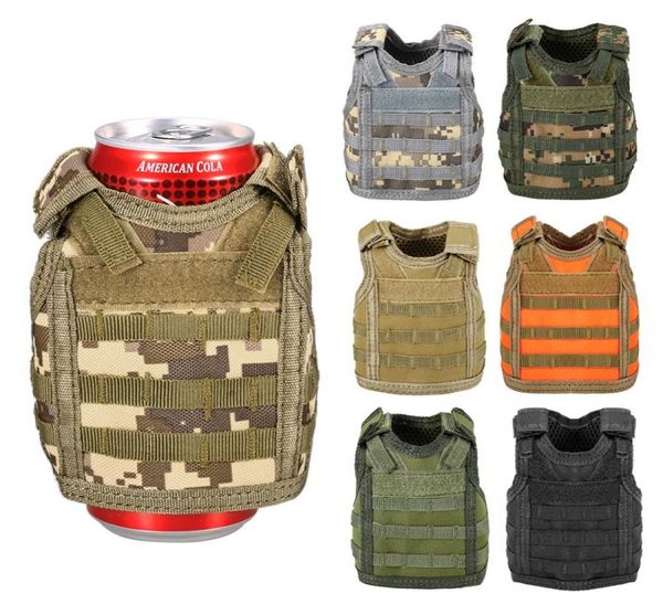 Molle Mini Miniature Beverage Тактический военный пивной крышка банки с холодильником в рукаве пить