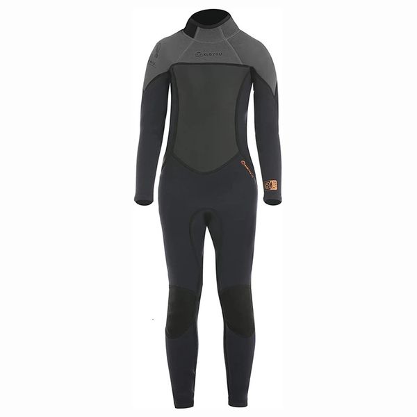 Wetsuit neoprene da 2,5 mm per bambini costume da bagno completa termica giovane surf subacquee immersioni subacquee set da spiaggia spessa da spiaggia 240410