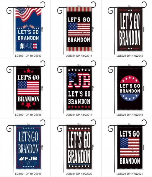 O mais novo Lets Go Go Brandon Garden Bandy 30x45cm EUA Presidente Biden FJB Bandeiras ao ar livre Decoração de bandeira American Flags Banner Ornaments5658939