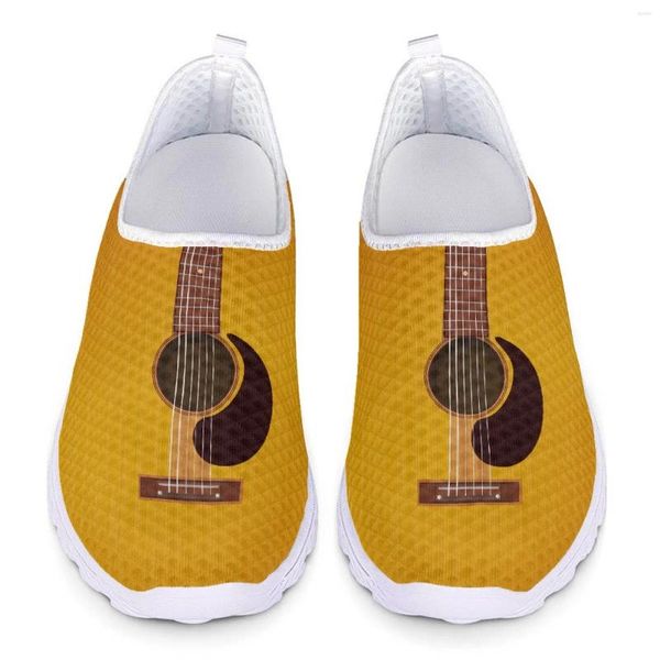 Scarpe casual simboli di chitarra carini estate donne pinny moca