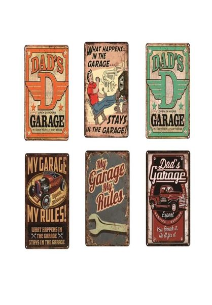 DAD039S Garage Vintage Metal Plate Home Garage Gas Station Bar Cafe Cafe Decorative Art Art плакат олова Retro 20x30 см Warni8238274