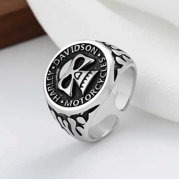 Кольца Ring Rings Retro Bicycle Skull Rfor Mens Silver Punk Gothic Rock Hip Hop Open Rhandmade дизайнерские ювелирные аксессуары подарки J240429