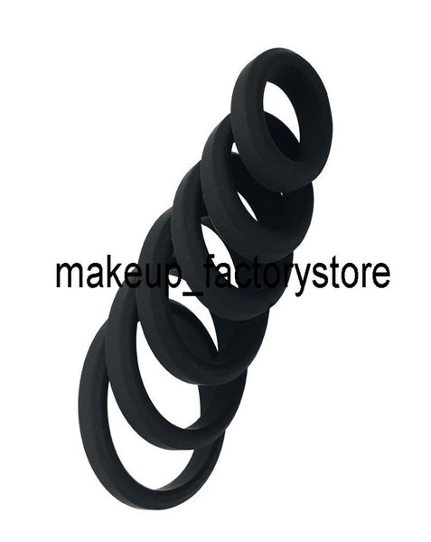 Massagem 6 tamanhos Silicone Cock Ring Penis Melhorar ereção ejaculação Earda Toys sexuais para homens Donuts de bola de cockring Shop9071133