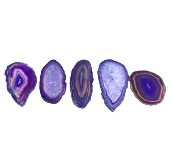 DIY 5pcs reiki Healing Natural Stone Purple мелкий кусочный кусочный кулон сырой кварцевый каменный разъем для украшения 7418435