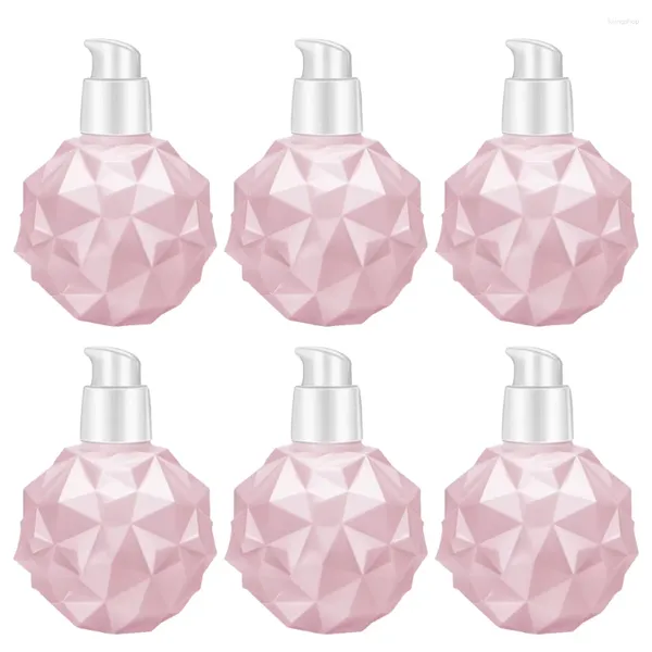 Garrafas de armazenamento 6 PCs Bottled Liquid Makeup Cream Hand Plástico Pressione Sub Cremes Dispensadores loção de menina