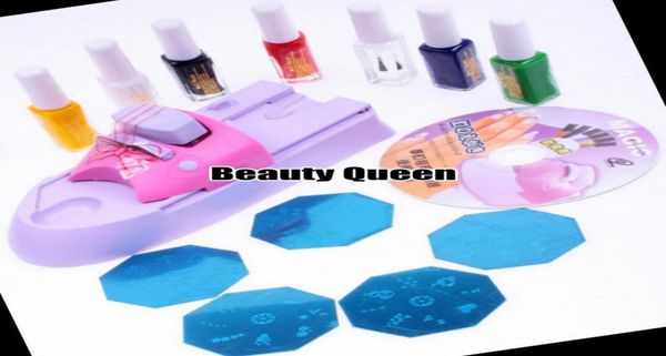 Nail Art Art Diy Impressão Máquina Polishit Kit de cor de cor de estampamento Impressora de estampamento conjunto de estêncil Placa de imagem4108629