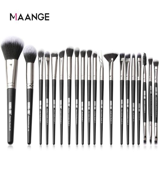 20pcs Baskee di trucco in legno Maange Set professionale con ombretto in polvere per la base per capelli naturali per trucco BURSH STRUMENTO 2010072700146