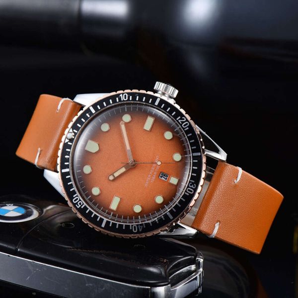 Plattform heiß verkauft ori home echte Leder Uhr Watch Gurte Herren Quartz Uhr WASGERFORTE KALENDER ERFORDERUNG