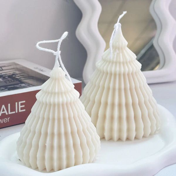 Candele 3D Ornamento natalizio Candele silicone stampo fai da te aromath stampi sapone in gesso in gesso resina epossidica stampo per la casa arredamento per la casa