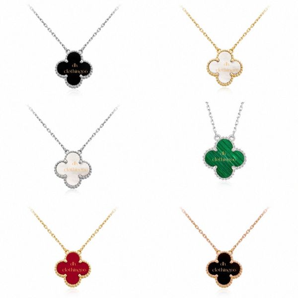 Colar de Clover pendente Classic Mãe da Pearl Moda Personalizada Lucky Stainless Aço Mulheres Meninas Jóias de noivado do Dia dos Namorados