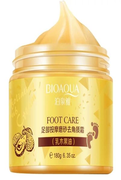 Bioaqua 24K Gold Shea Buttermassage Creme Peeling Erneuerungsmaske Baby Fuß Haut glatte Pflege Creme Peeling Fußmaske1435459