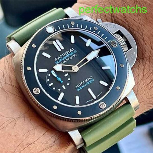 Orologio da polso Top Panerai Serie sommergibili PAM01389 Swiss orologio macchinari automatici Display a luce notturna da 47 mm 300 m impermeabile