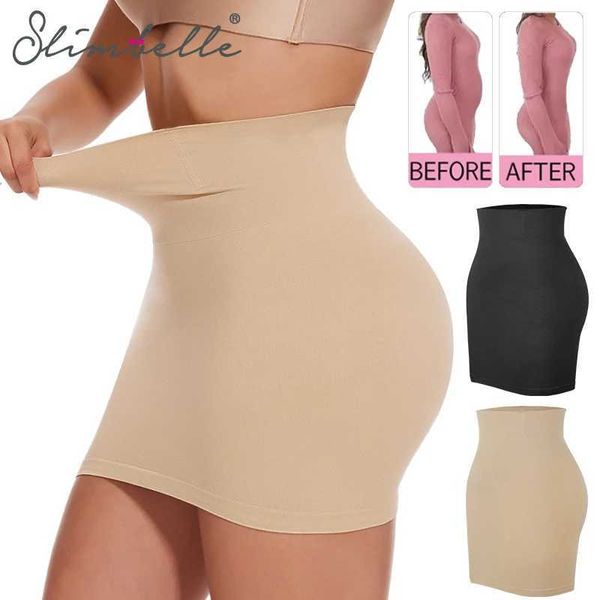 Shapers feminino Mulheres meio deslizamento Shapewear para sob vestidos construídos na calcinha alta cintura barriga controle slim Sexy Butt LIFTER SHIRS SHIRS Y240429