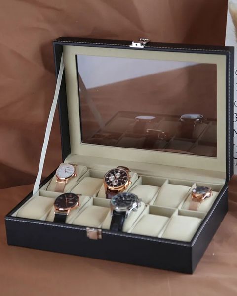 Classic Mens Watch Organizer - держите свои часы в безопасности и безопасны в нашей коробке для хранения ювелирных изделий 240426